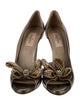 Valentino Leather Bow Accents Sandals