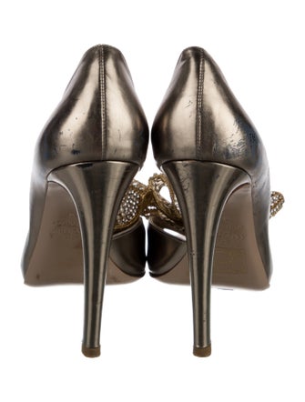 Valentino Leather Bow Accents Sandals