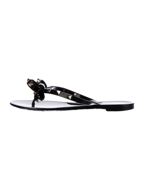 Valentino Rockstud Accents Rubber Slides