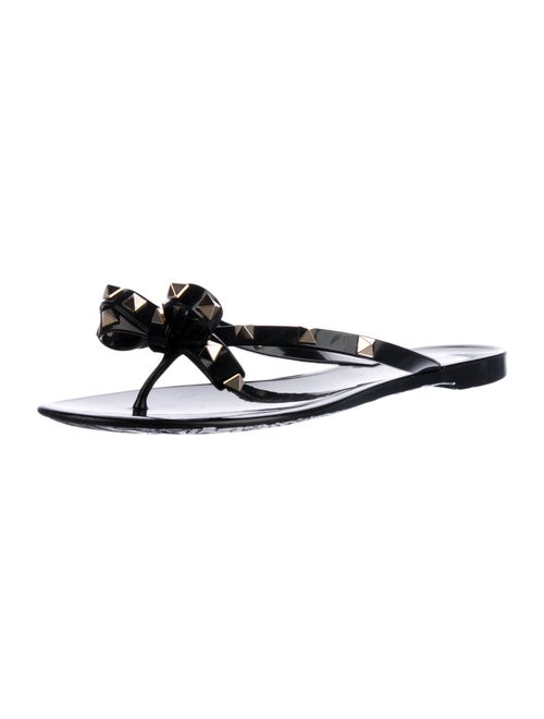 Valentino Rockstud Accents Rubber Slides