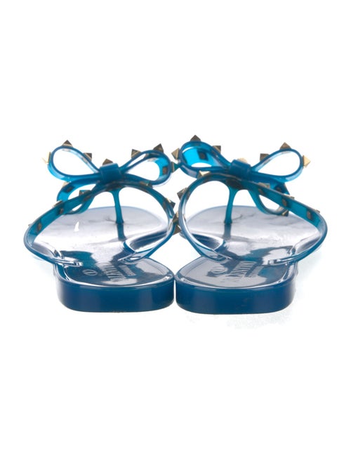 Valentino Rockstud Accents Bow Accents Slides