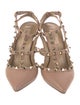 Valentino Rockstud Accents Leather T-Strap Pumps