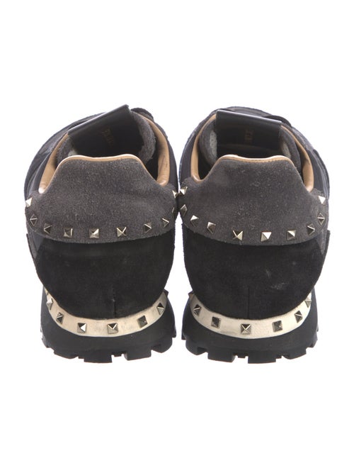 Valentino Rockstud Accents Suede Sneakers