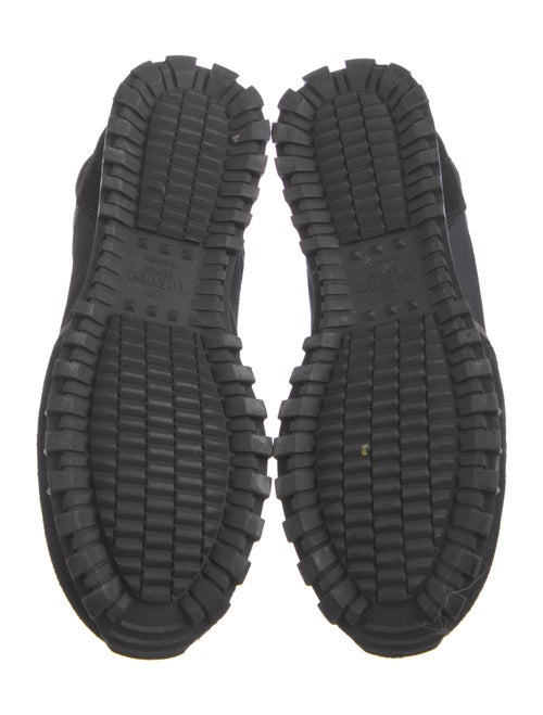 Valentino Rockstud Accents Suede Sneakers