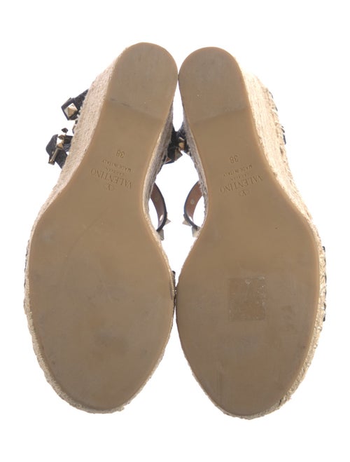 Valentino Rockstud Accents Leather Espadrilles