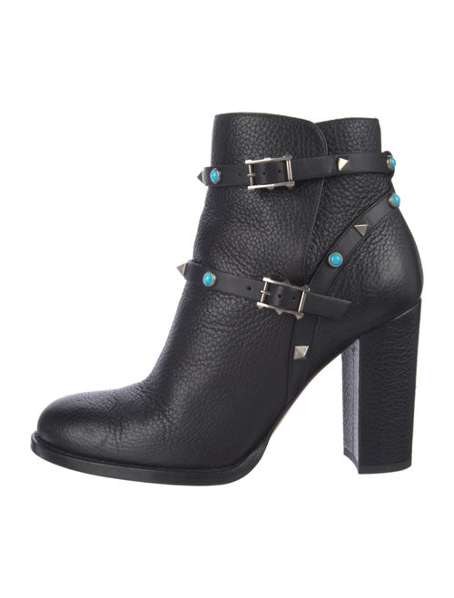 Valentino Rockstud Accents Leather Boots