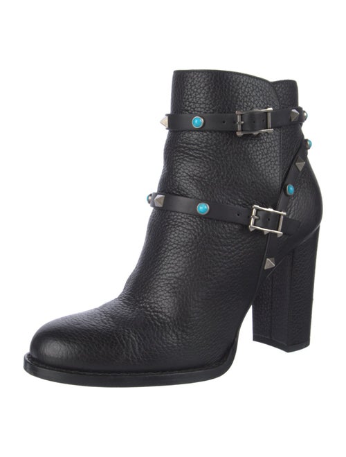 Valentino Rockstud Accents Leather Boots