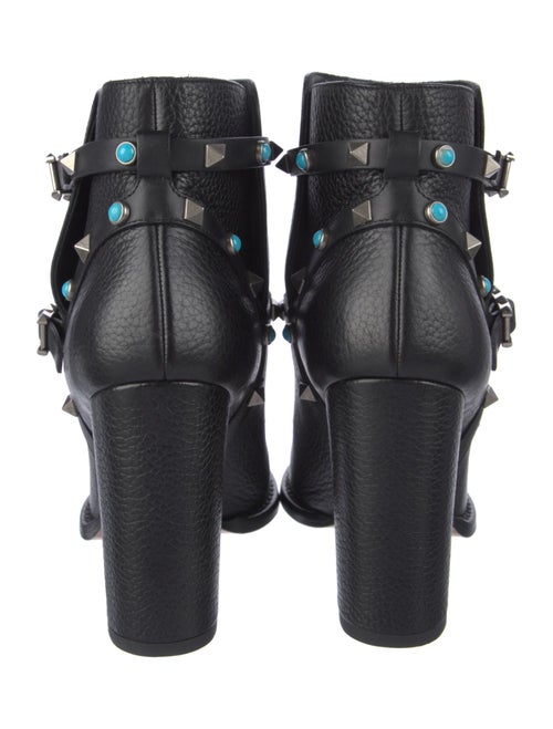 Valentino Rockstud Accents Leather Boots