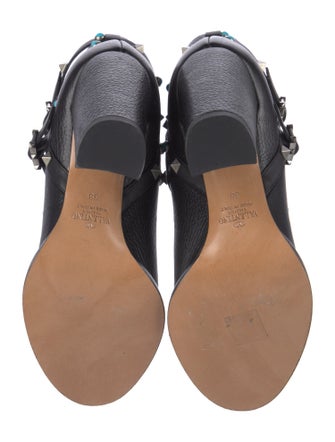 Valentino Rockstud Accents Leather Boots