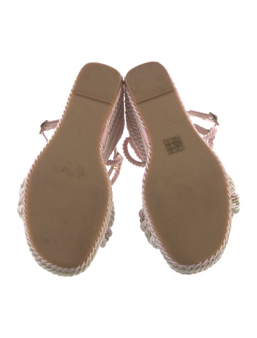 Valentino Rockstud Accents Colorblock Pattern Espadrilles