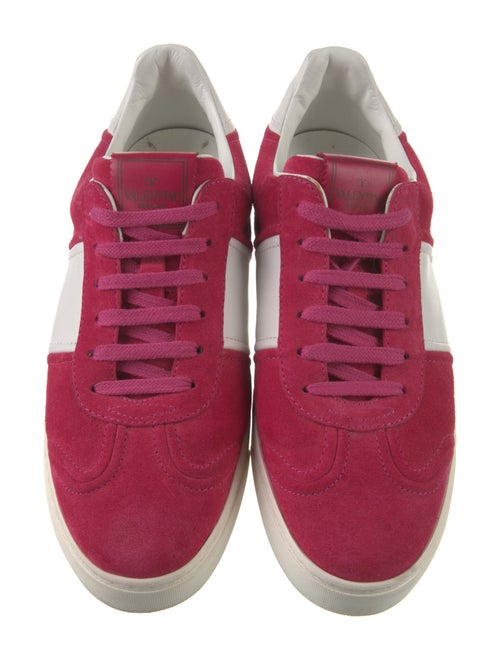 Valentino Rockstud Accents Suede Sneakers