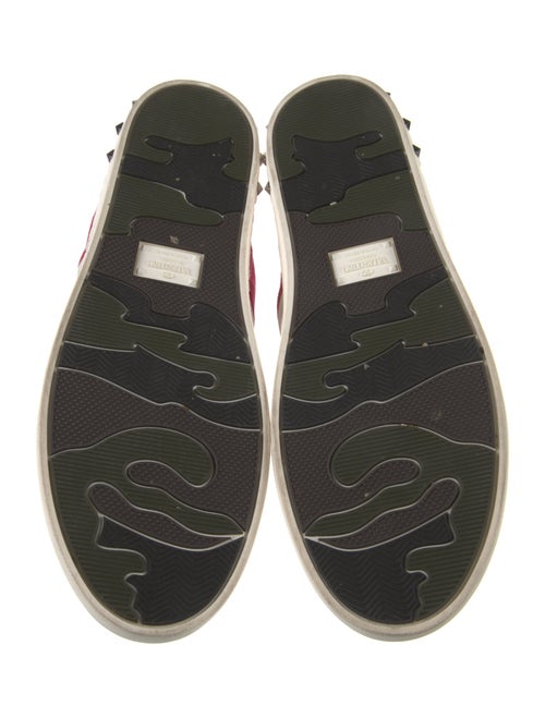 Valentino Rockstud Accents Suede Sneakers