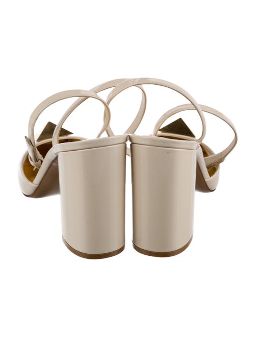 Valentino Rockstud Accents Patent Leather Slingback Pumps