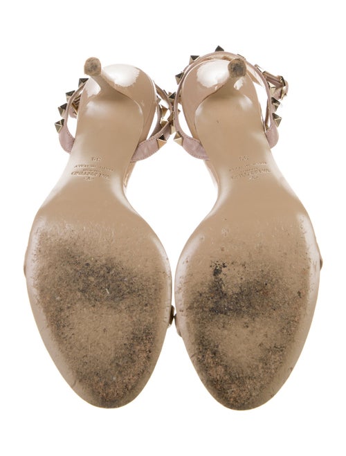 Valentino Rockstud Accents Patent Leather Sandals
