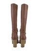 Valentino Rockstud Accents Leather Riding Boots