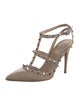 Valentino Rockstud Accents Patent Leather T-Strap Pumps