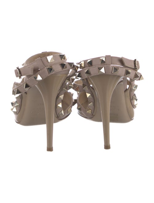 Valentino Rockstud Accents Patent Leather T-Strap Pumps