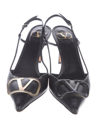 Valentino Leather Slingback Pumps