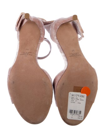 Valentino Velvet Bow Accents Sandals