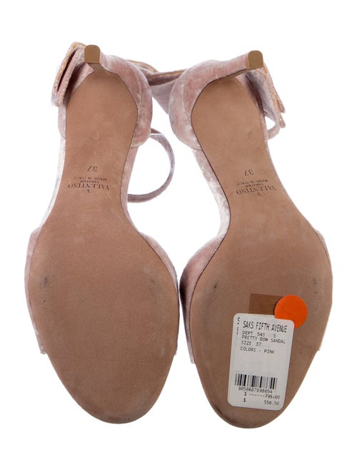 Valentino Velvet Bow Accents Sandals