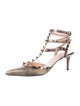 Valentino Rockstud Accents Leather T-Strap Pumps