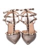 Valentino Rockstud Accents Leather T-Strap Pumps