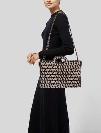 Valentino Canvas Top Handle Bag