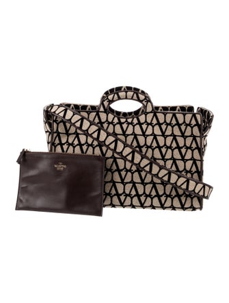 Valentino Canvas Top Handle Bag