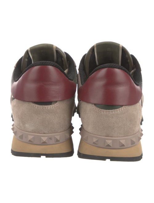 Valentino Rockstud Accents Suede Sneakers