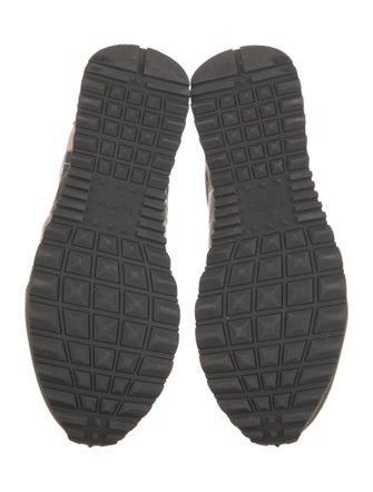 Valentino Rockstud Accents Suede Sneakers