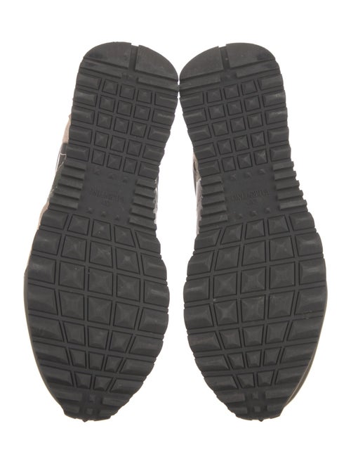 Valentino Rockstud Accents Suede Sneakers