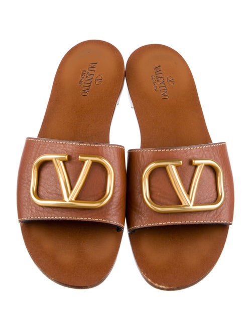 Valentino Leather Slides