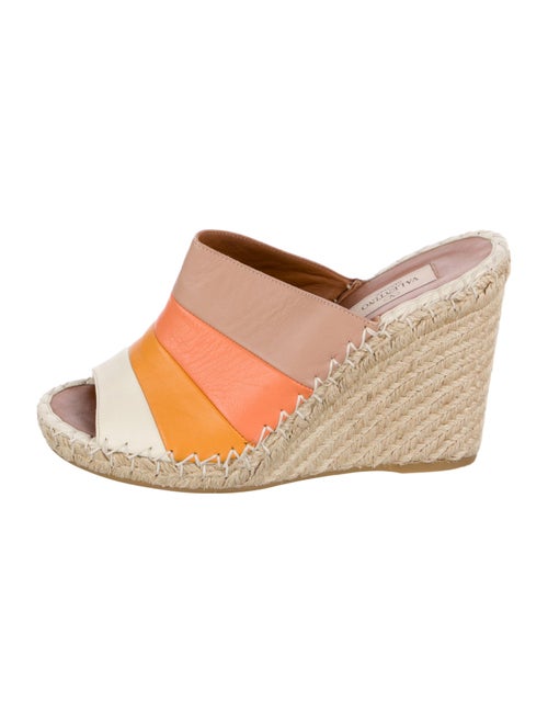 Valentino Leather Printed Espadrilles
