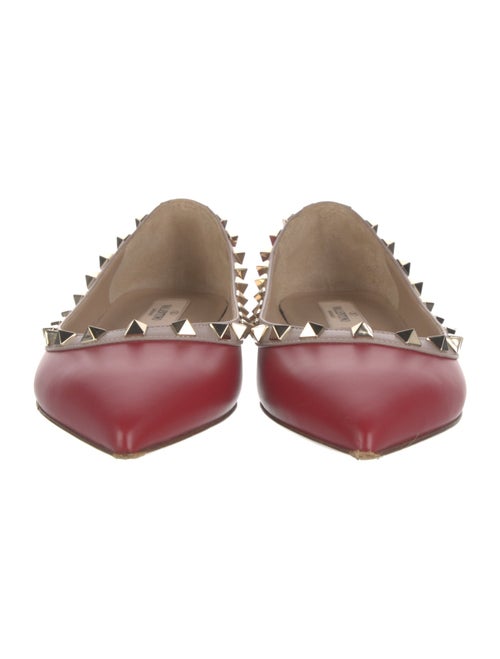 Valentino Rockstud Accents Lizard Ballet Flats