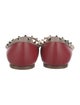 Valentino Rockstud Accents Lizard Ballet Flats