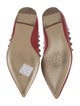 Valentino Rockstud Accents Lizard Ballet Flats