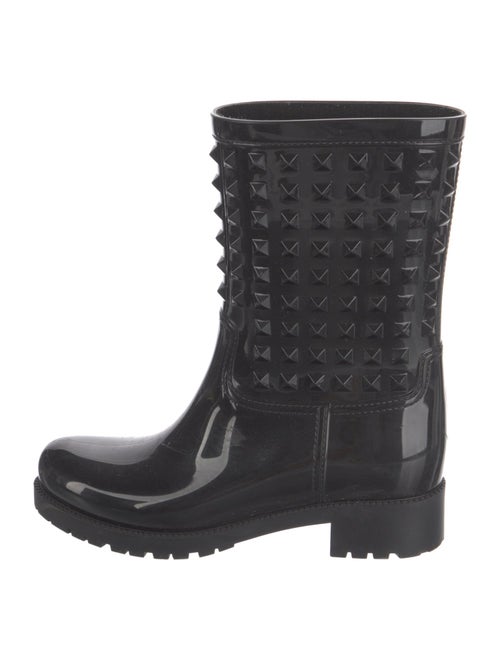 Valentino Rockstud Accents Rubber Rain Boots