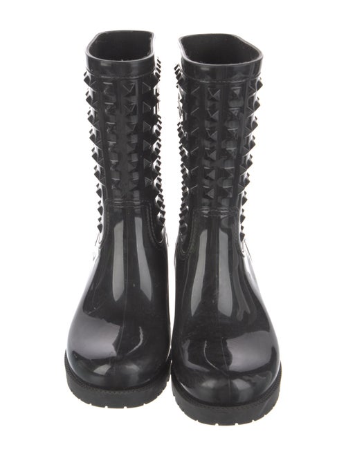 Valentino Rockstud Accents Rubber Rain Boots