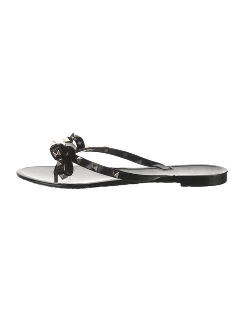 Valentino Rockstud Accents Rubber Slides