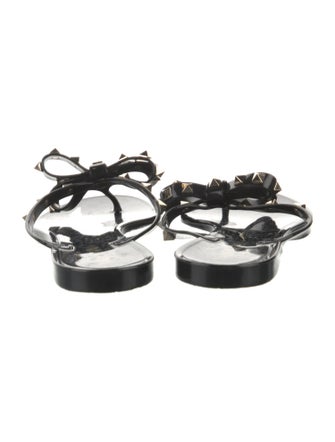 Valentino Rockstud Accents Rubber Slides