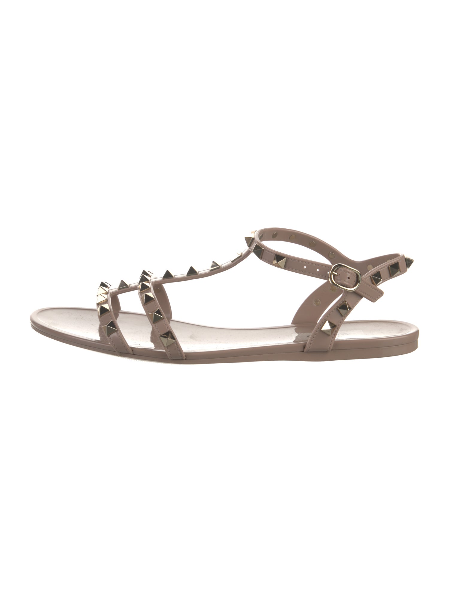 Valentino Rockstud Accents Rubber Gladiator Sandals