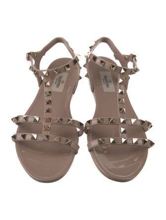 Valentino Rockstud Accents Rubber Gladiator Sandals