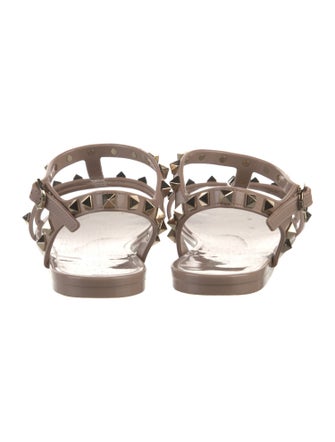 Valentino Rockstud Accents Rubber Gladiator Sandals