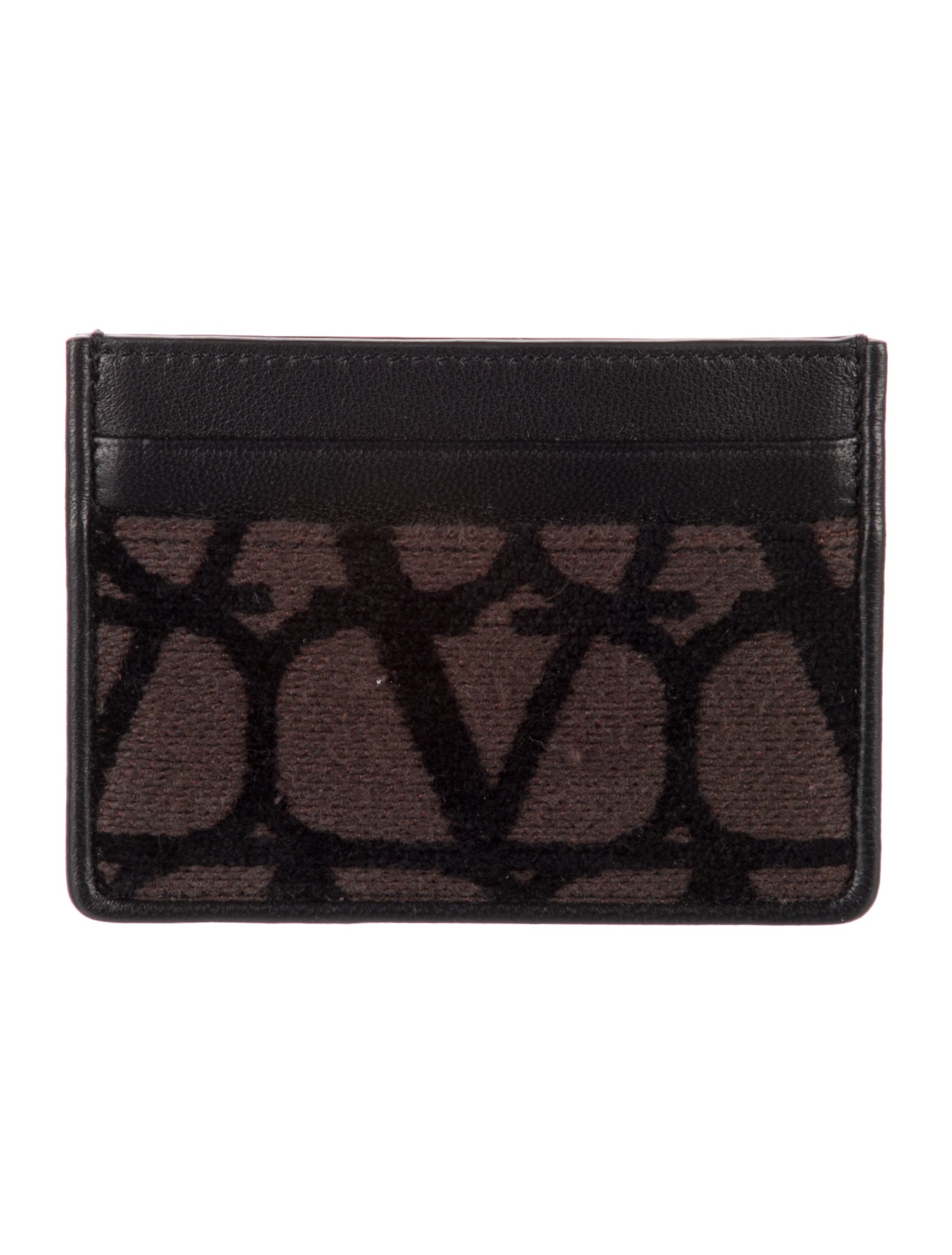 Valentino Leather Printed Card Holder