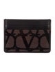Valentino Leather Printed Card Holder