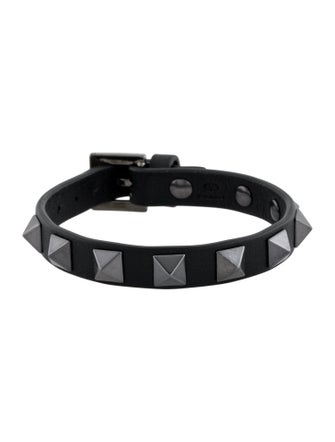 Valentino Leather Rockstud Wrap Bracelet
