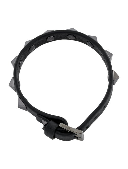 Valentino Leather Rockstud Wrap Bracelet