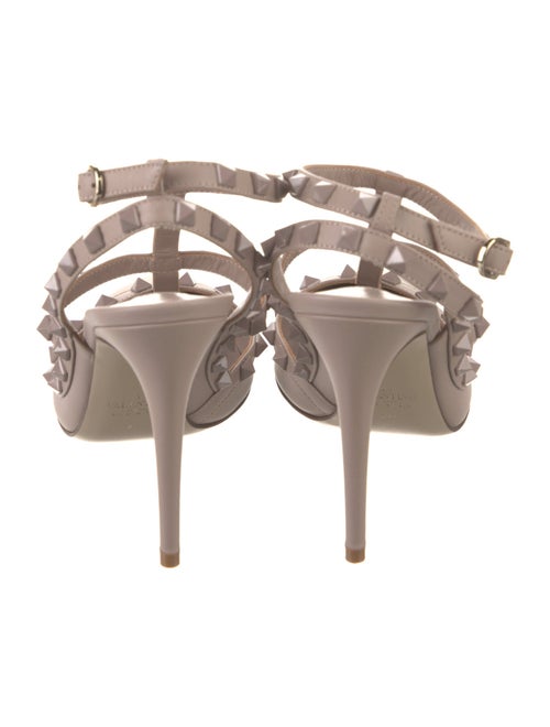 Valentino Rockstud Accents Leather T-Strap Pumps
