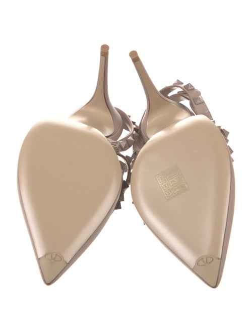 Valentino Rockstud Accents Leather T-Strap Pumps