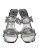 Valentino Leather Crystal Embellishments Slides